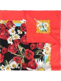 D&G Poppy Print scarf