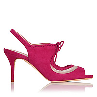 Lois Pink Leather Sandals (1)